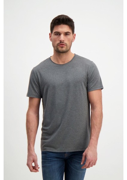 Gri Erkek Basic T-Shirt modelleri