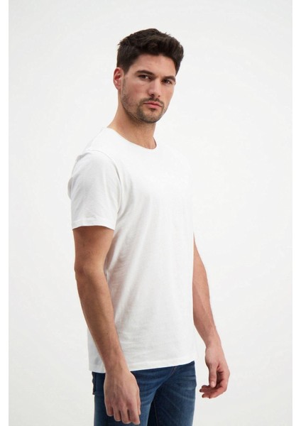 Ekru Erkek Yıkamalı Basic T-Shirt fiyatları