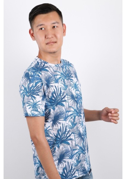 Erkek Bisiklet Yaka Baskılı T-Shirt %100 Pamuk Tişört fiyatları