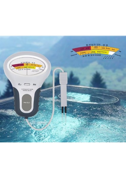 Klor Ölçüm Cihazı Su Kalitesi Ph ve Klor Test Cihazı Cl2 Ph Klor Ölçer Yüzme Havuzu Spa Akvaryum modelleri
