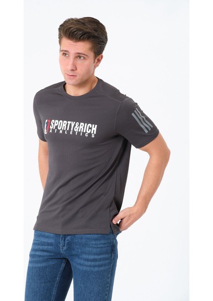 Erkek Bisiklet Yaka Basic Baskılı T-Şhirt fiyatları