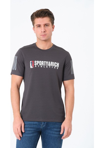 Erkek Bisiklet Yaka Basic Baskılı T-Şhirt modelleri