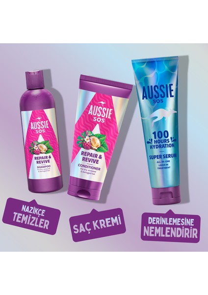 Sos Repair & Revive Kuru, Yıpranmış ve Hasar Görmüş Saçlar Için Saç Kremi 350 ml