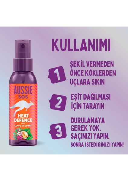 Sos Heat Defence Isı Koruma & 100 Saat Nemlendirme Için Durulanmayan Saç Spreyi 100 ml modelleri