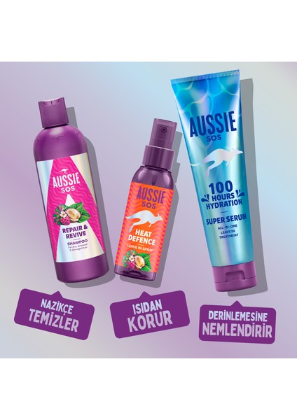 Sos Heat Defence Isı Koruma & 100 Saat Nemlendirme Için Durulanmayan Saç Spreyi 100 ml