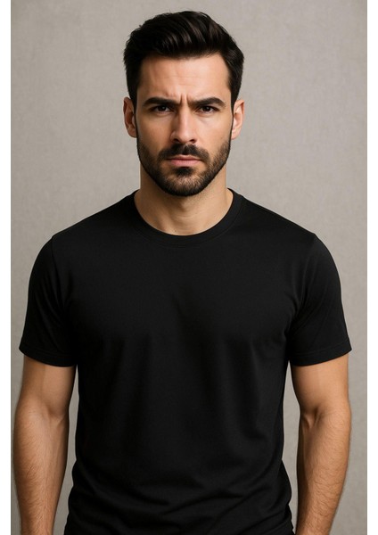 Erkek %100 Pamuk Slim Fit Sporcu Tişört Basic Bisiklet Yaka Kısa Kollu T-Shirt modelleri