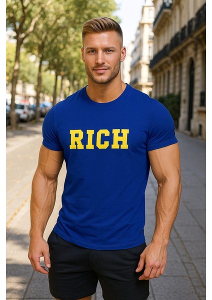 Erkek Nakış Baskılı T-Shirt