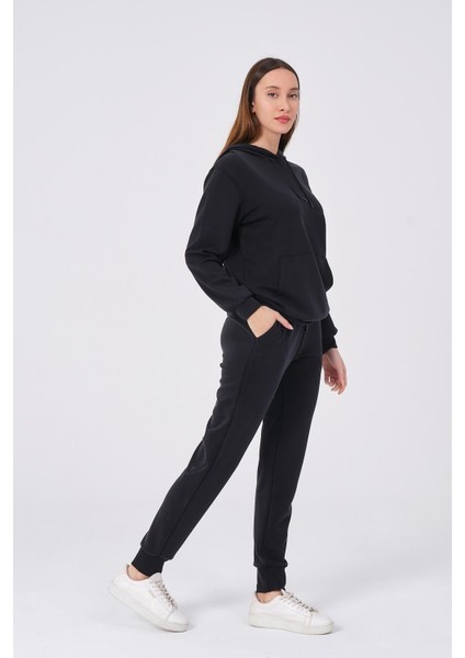 Kadın Yumuşak Kumaş Eşofman Takımı Eşofman Altı ve Sweatshirt