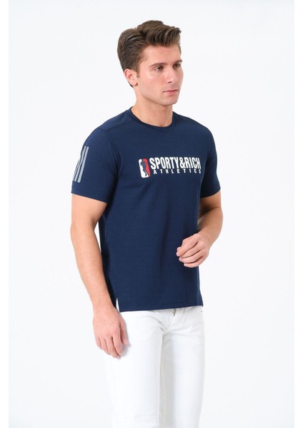 Erkek Bisiklet Yaka Basic Baskılı T-Şhirt fiyatları