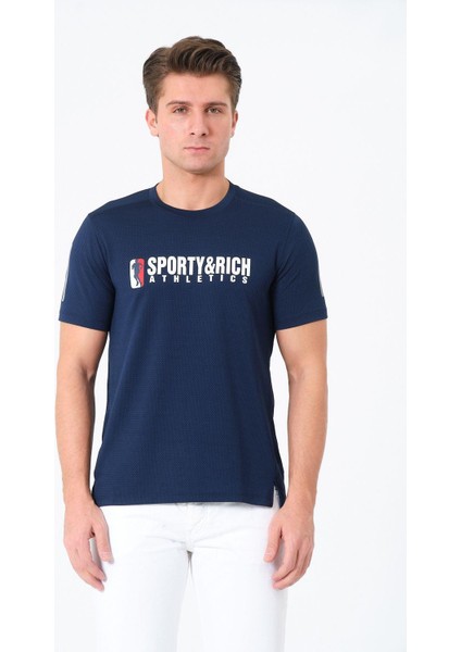 Erkek Bisiklet Yaka Basic Baskılı T-Şhirt modelleri