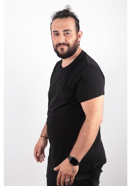 Büyük Beden Basic T-Shirt %100 Pamuk Tişört