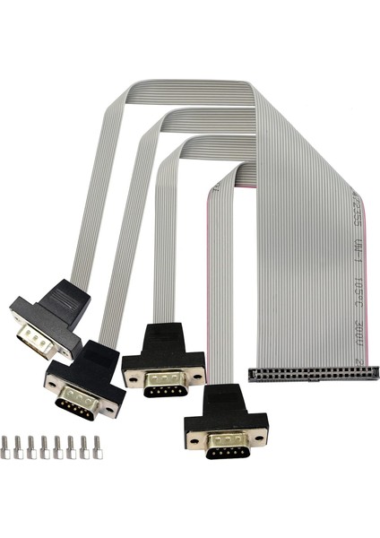 40PIN 2.0mm Ide To 4 Port Db9 RS232 Dişi Seri Kablo