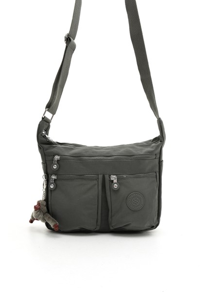 3023 Suya Dayanıklı Çok Bölmeli Krinkıl Çanta Kol Çantası Omuz Postacı Çantası