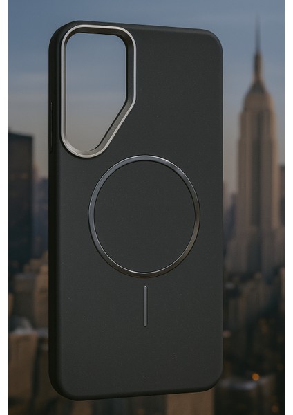 Samsung S25 Plus Premium Siyah Magsafe Koruyucu Kılıf