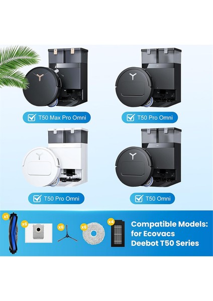 Ecovacs Deebot T50 Max Pro Omni Için 24 Parça Yedek Parça (Yurt Dışından) fiyatları