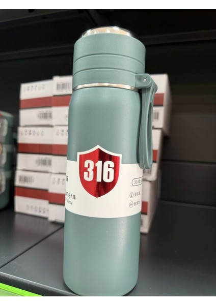 Paslanmaz Çelik Termos Su Şişesi 500ML Vakumlu Kapak Yeşil Ithal Ürün modelleri