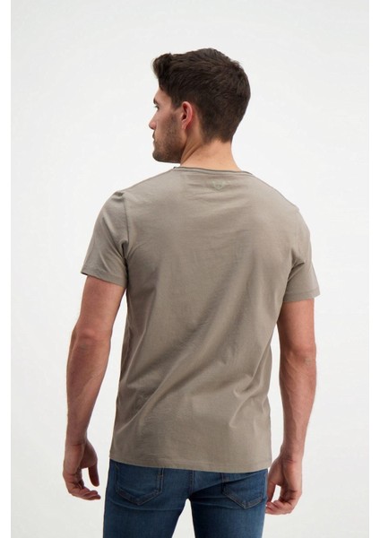 Kahverengi Erkek Yıkamalı Basic T-Shirt fırsatları