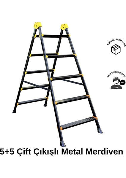 5+5 Hardy Çift Çıkışlı Hafif Metal Merdiven