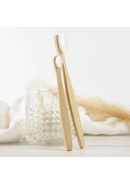 Ba&der %100 Doğal Çocuk Bambu Diş Fırçası_beyaz Renk_yumuşak_soft_tekli