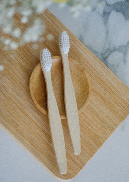 Ba&der %100 Doğal Çocuk Bambu Diş Fırçası_beyaz Renk_yumuşak_soft_tekli fiyatları