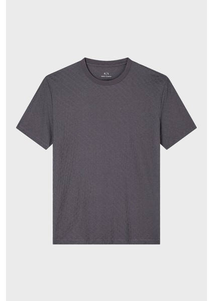 Jakarlı Tamamı Logolu Pamuklu Regular Fit Bisiklet Yaka T Shirt Erkek T Shirt XM001431 AF10337 F8039 indirimleri