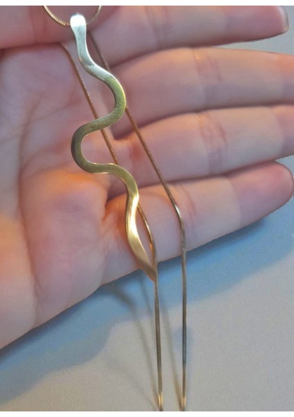 Çelik Yılan (Şahmeran) Model Gold Kolye fiyatları