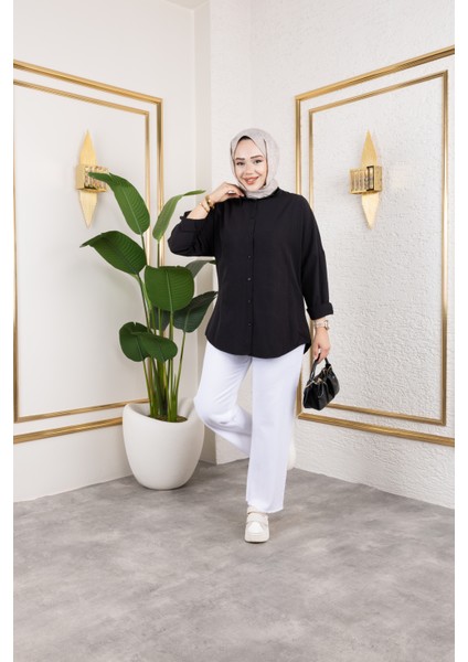 Beli Lastikli Keten Pantolon - Beyaz / A0104 modelleri