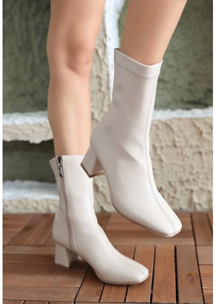 Birta Bey Cilt Streç Topuklu Bot modelleri