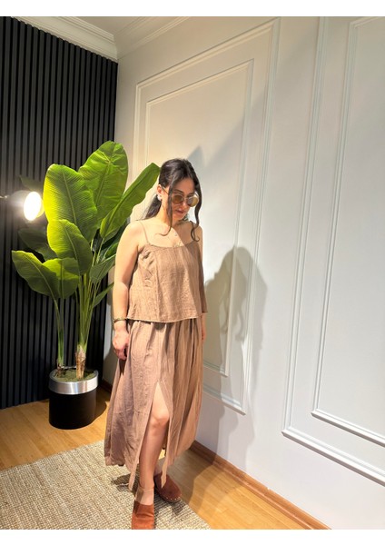 Kahverengi Bluz Etek Takım indirimleri