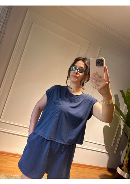 T-Shırt Lacivert Orj Marka Kumaş fırsatları