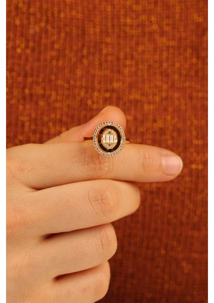 Baget Yeni Tarz Oval Altın Yüzük ÇGKY0070 modelleri