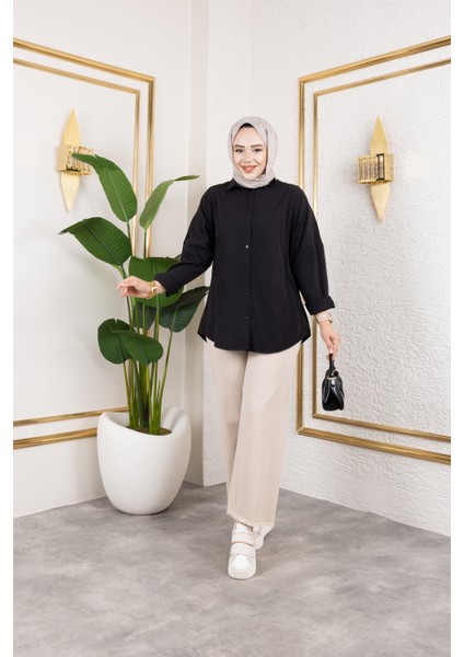 Beli Lastikli Keten Pantolon - Bej / A0104 fırsatları
