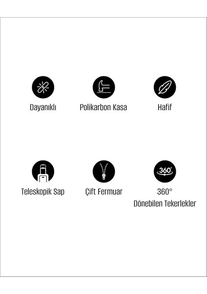 Chest Valiz/Bavul - Siyah - Büyük Boy