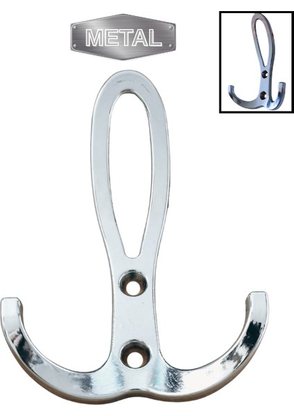 Metal Okyanus Krom Portmanto Askısı Duvar Tipi – Tekli