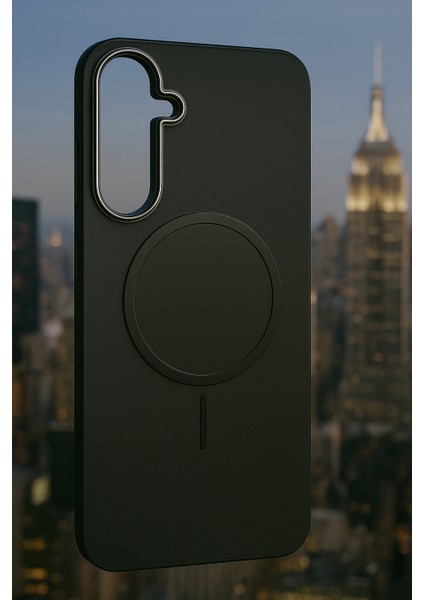Samsung Galaxy A55 Premium Siyah Magsafe Koruyucu Kılıf