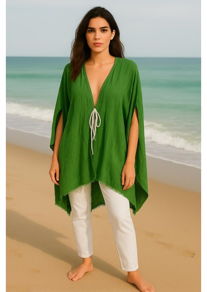 Tasarım Handmade Kimono Tarzı Plaj Pareo Tunik