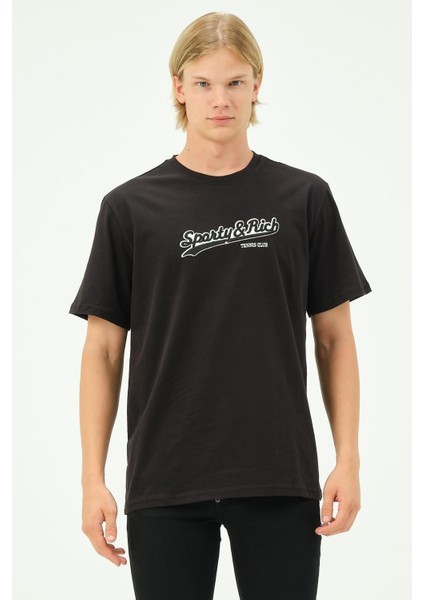 Erkek Nakış Baskılı Spor Oversize Tişört Tshirt.