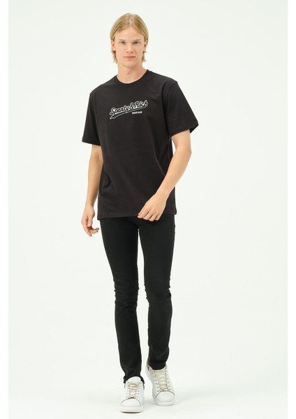 Erkek Nakış Baskılı Spor Oversize Tişört Tshirt. indirimleri