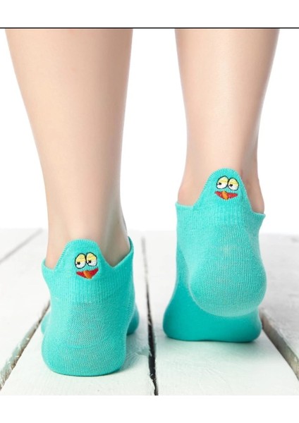 5 Çift Bayan Emojili Soket Renkli Çorap fiyatları