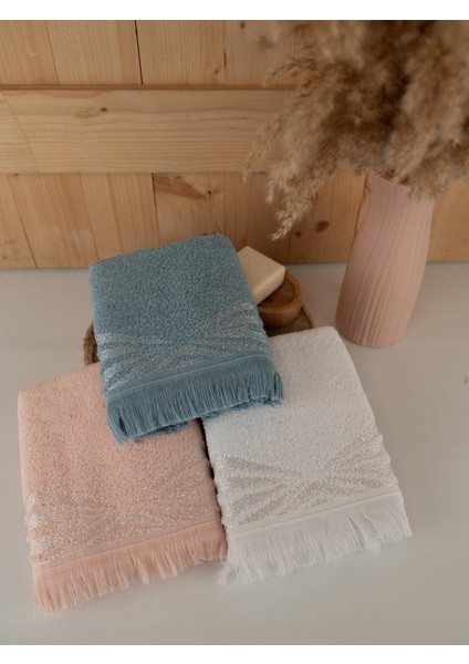 Pamuklu 3'lü 50X80 cm Renkli Bohem Detaylı Havlu Seti Baveno