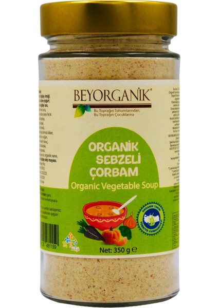 Organik Ek Gıda Bol Sebzeli Çorbam 350GR (Pestisit ve Aflatoksin Analizli)