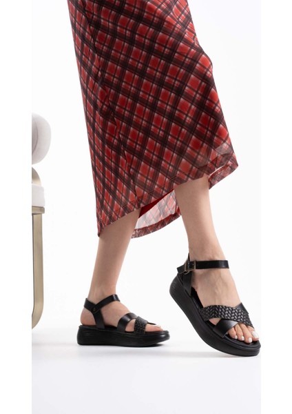 Orwell Premium Siyah Hakiki Deri Sandalet indirimleri