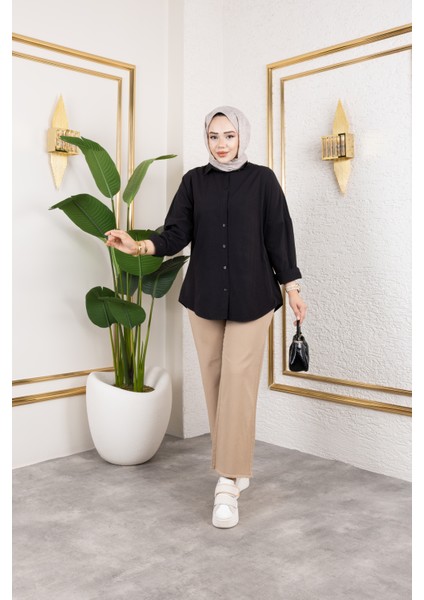 Beli Lastikli Keten Pantolon - Vizon / A0104 indirimleri