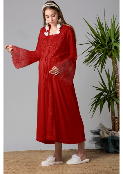 Sabahlıklı Hamile Lohusa Gecelik Takım