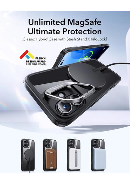 Iphone 16 Halolock Mag Safe Classic Hybrid Stantlı Silikon Kılıf fiyatları