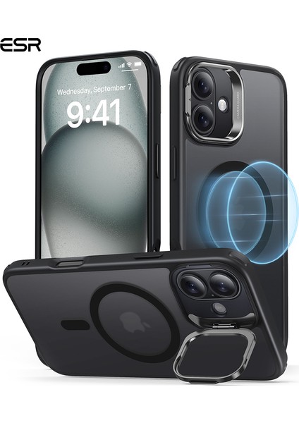 Iphone 16 Halolock Mag Safe Classic Hybrid Stantlı Silikon Kılıf