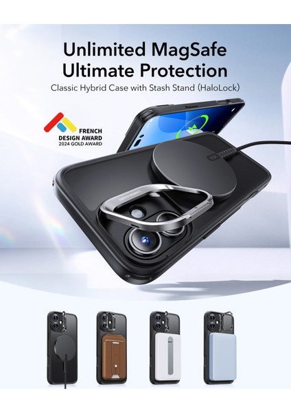 Iphone 16 Halolock Mag Safe Classic Hybrid Stantlı Silikon Kılıf fiyatları