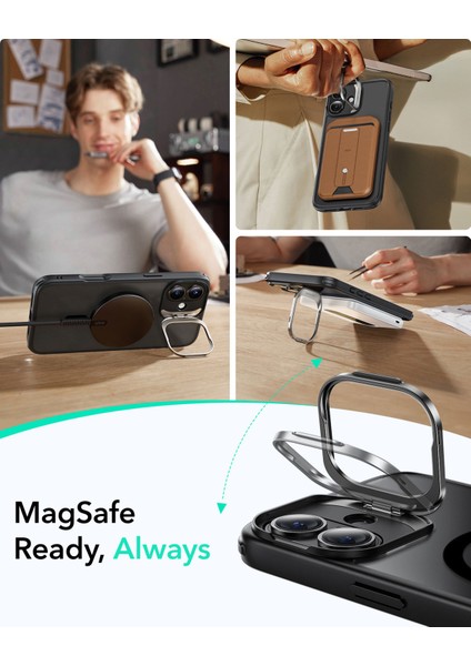 Iphone 16 Halolock Mag Safe Classic Hybrid Stantlı Silikon Kılıf modelleri