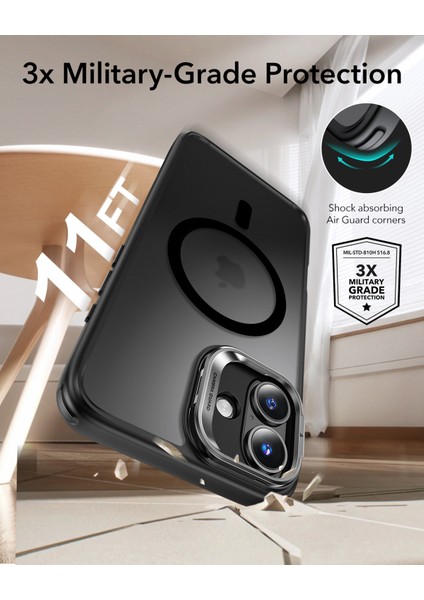 Iphone 16 Halolock Mag Safe Classic Hybrid Stantlı Silikon Kılıf
