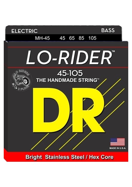 Mh-45 Lo-Rider 4 Telli Bas Gitar Teli (Medium 45-105)